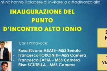 Sabato 23 novembre - Inaugurazione Punto di Incontro Alto Ionio Cosentino