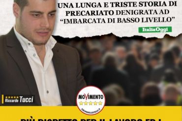 TUCCI (M5S): STABILIZZAZIONE LSU/LPU: RISPOSTA ARTICOLO ITALIA OGGI, NESSUNA IMBARCATA DI BASSI PROFILI MA STABILIZZAZIONE DI LAVORATORI FONDAMENTALI PER I COMUNI