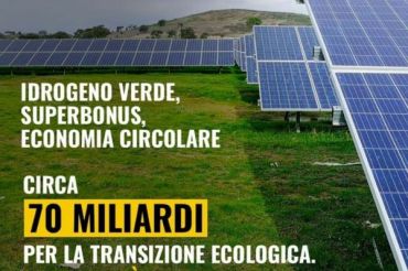 D'IPPOLITO (M5S): CIRCA 70 MILIARDI PER LA TRANSIZIONE ECOLOGICA